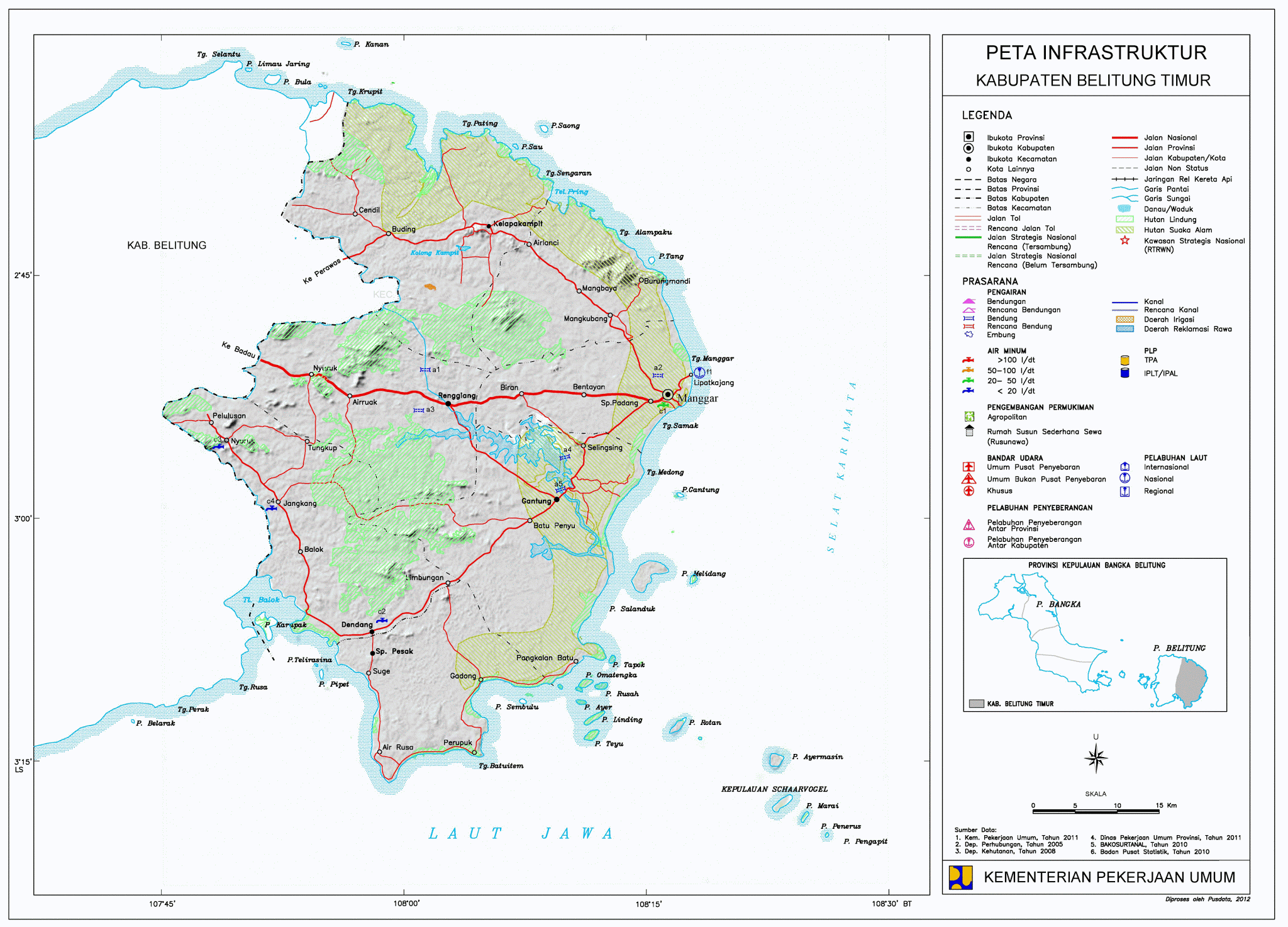 Peta Kota Peta Kabupaten Belitung Timur