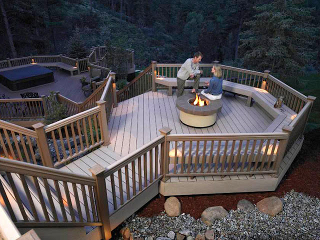 Comfortable Backyards Deck Design With Stunning Views Of A Serene Enviroment