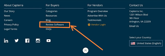 capterra page footer