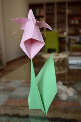 tulipán de origami / papiroflexia