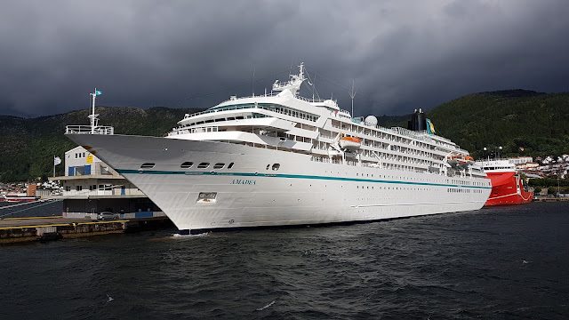 Cruise ship Amadea in Bergen, Norway; Phoenix Reisen