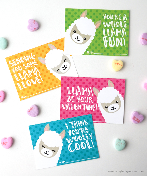 Download Free Printable Llama Valentines Artsy Fartsy Mama