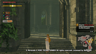 Zelda at the entrance to one of the small cathedrals