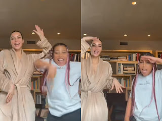 Kim Kardashian delights fans with another efforted dance video with daughter North West in New TikTok Video