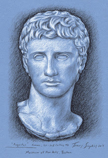 Augustus. Octavian. Ancient Rome. Museum of Fine Arts, Boston. by Travis Simpkins