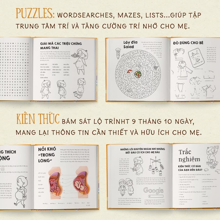 [A116] Combo Sách Activity Books: Giúp bà bầu xua tan căng thẳng và lo âu trong quá trình mang thai