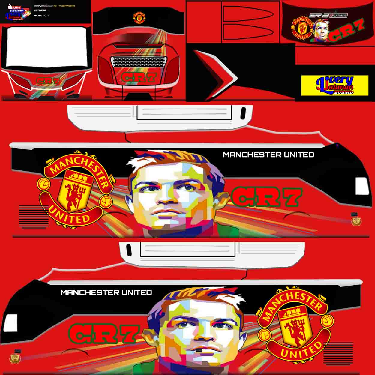 template bussid manchester united