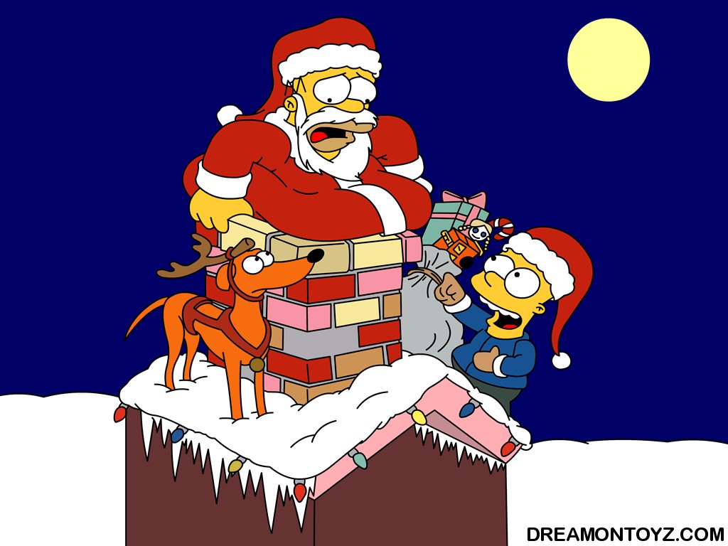 The Simpsons Christmas wallpaper