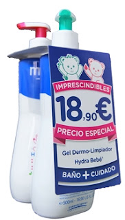 MUSTELA gel dermo-limpiador 500 ml.+ MUSTELA hydra bebé cuerpo 500 ml, PRECIO ESPECIAL