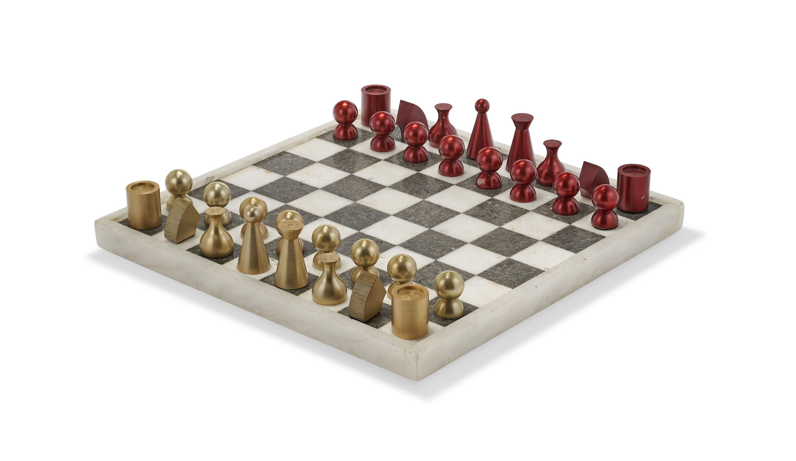 Man Ray Chess Board and Chess Pieces –