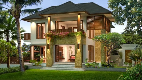 Contoh Gambar  Desain Arsitektur  Rumah  Bali  2019