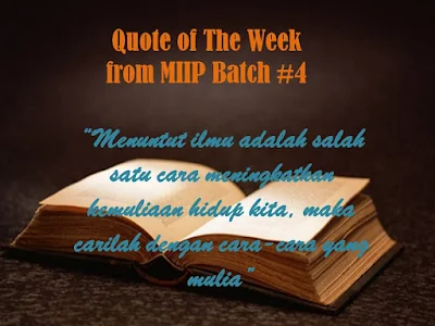 Quote of the week MIIP Batch #4