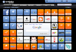 screenshot of my personal learning network on symbaloo.com