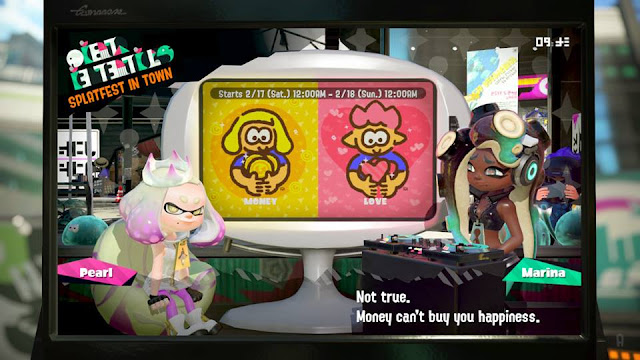 Splatoon 2 Splatfest Marina money can't buy you happiness