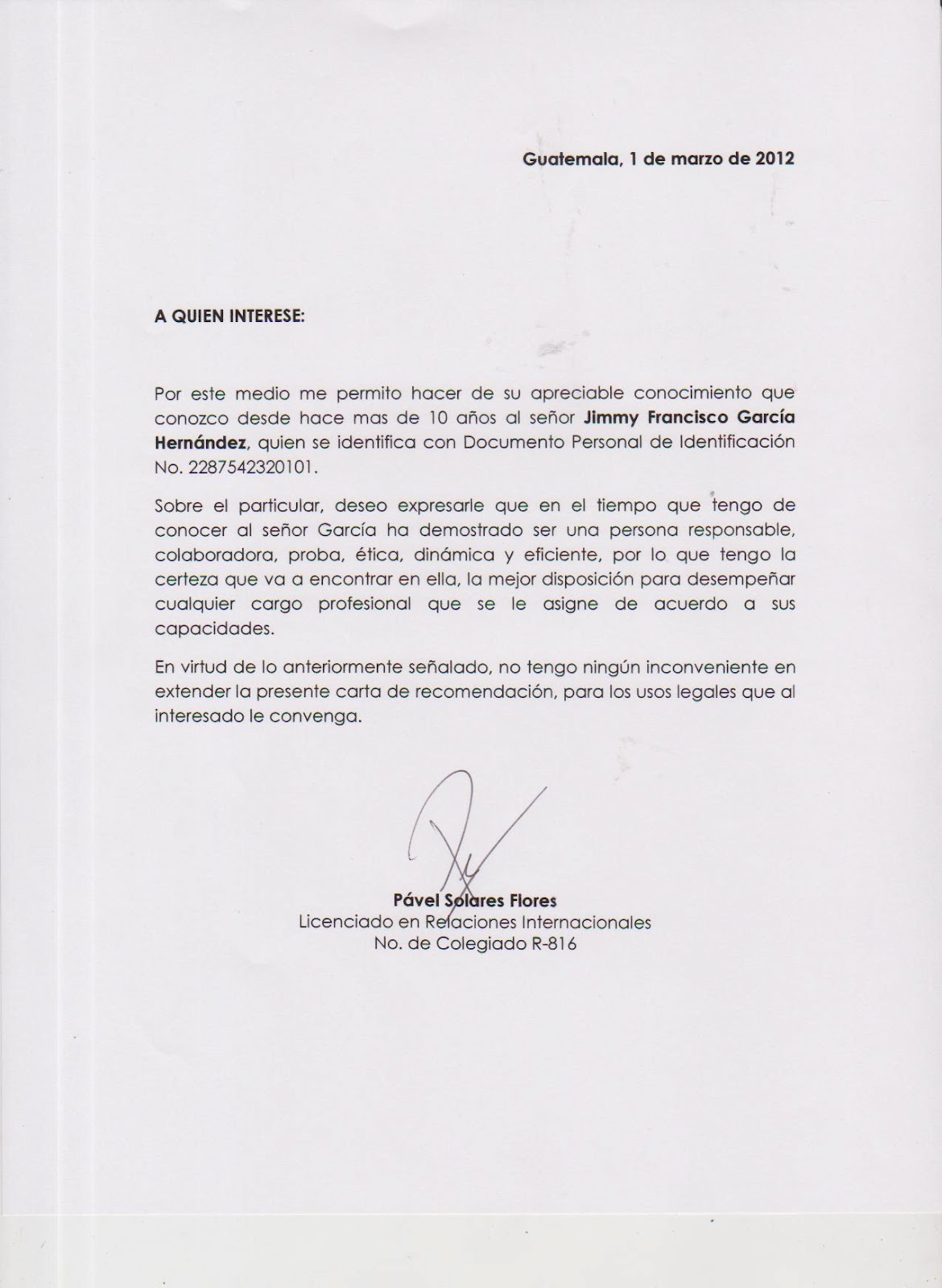 Carta De Renuncia Laboral Y Agradecimiento Guatemala Carta 
