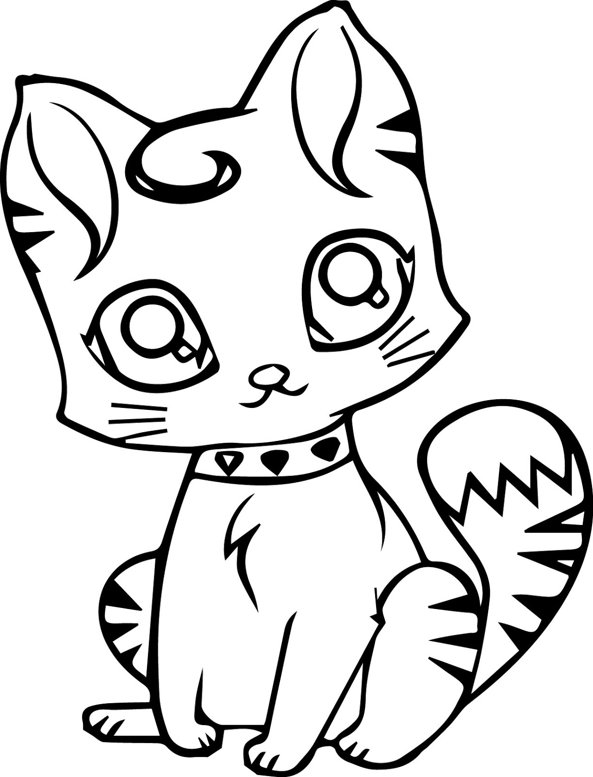 Kitten Coloring Page 2