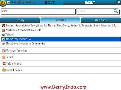 Bolt Browser untuk BlackBerry