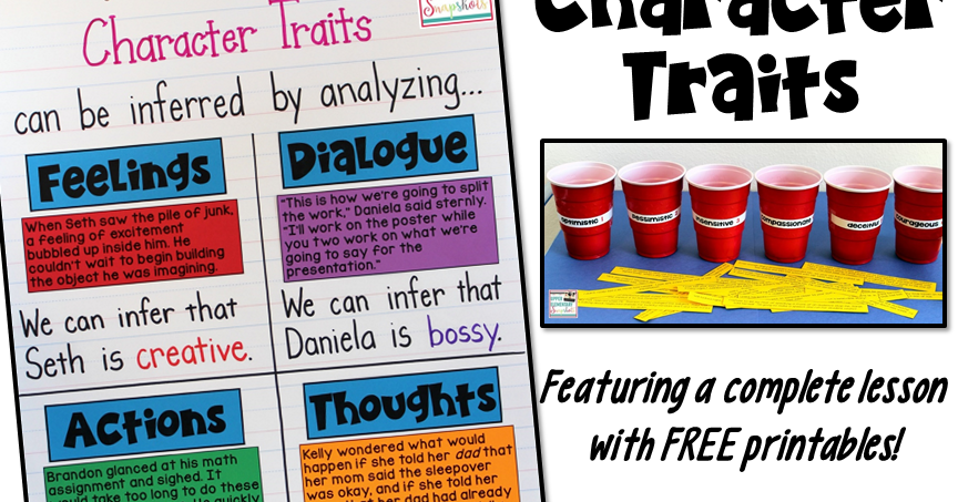 Character Traits A Lesson For Upper Elementary Students Upper Elementary Snapshots