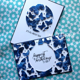 scissorspapercard, Stampin' Up!, Floating Frames Technique, Picture Perfect Birthday, Birthday Cheer, Butterfly Duo Punch, Garden Impressions DSP