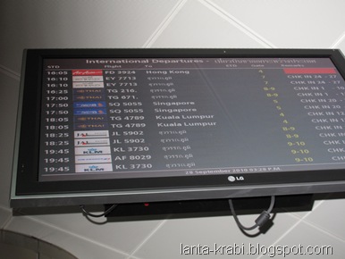 Departure Board Phuket