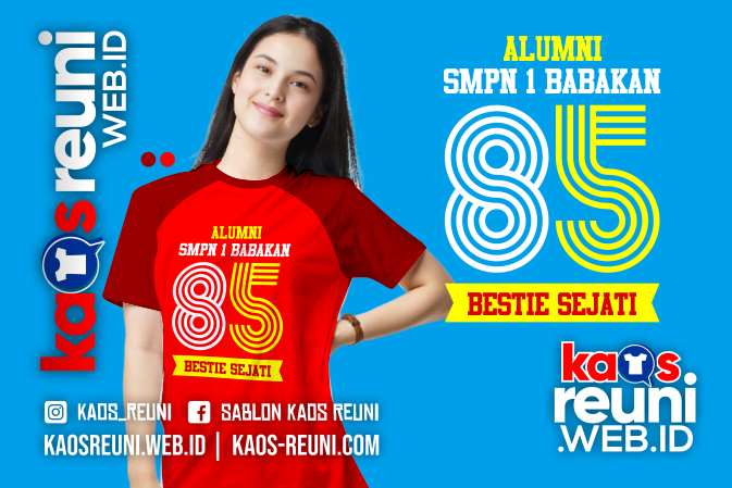 SMPN 1 Babakan - Desain Sablon Kaos Reuni Alumni