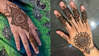 Stylish Back Hand Mehndi Designs Simple and Beautiful