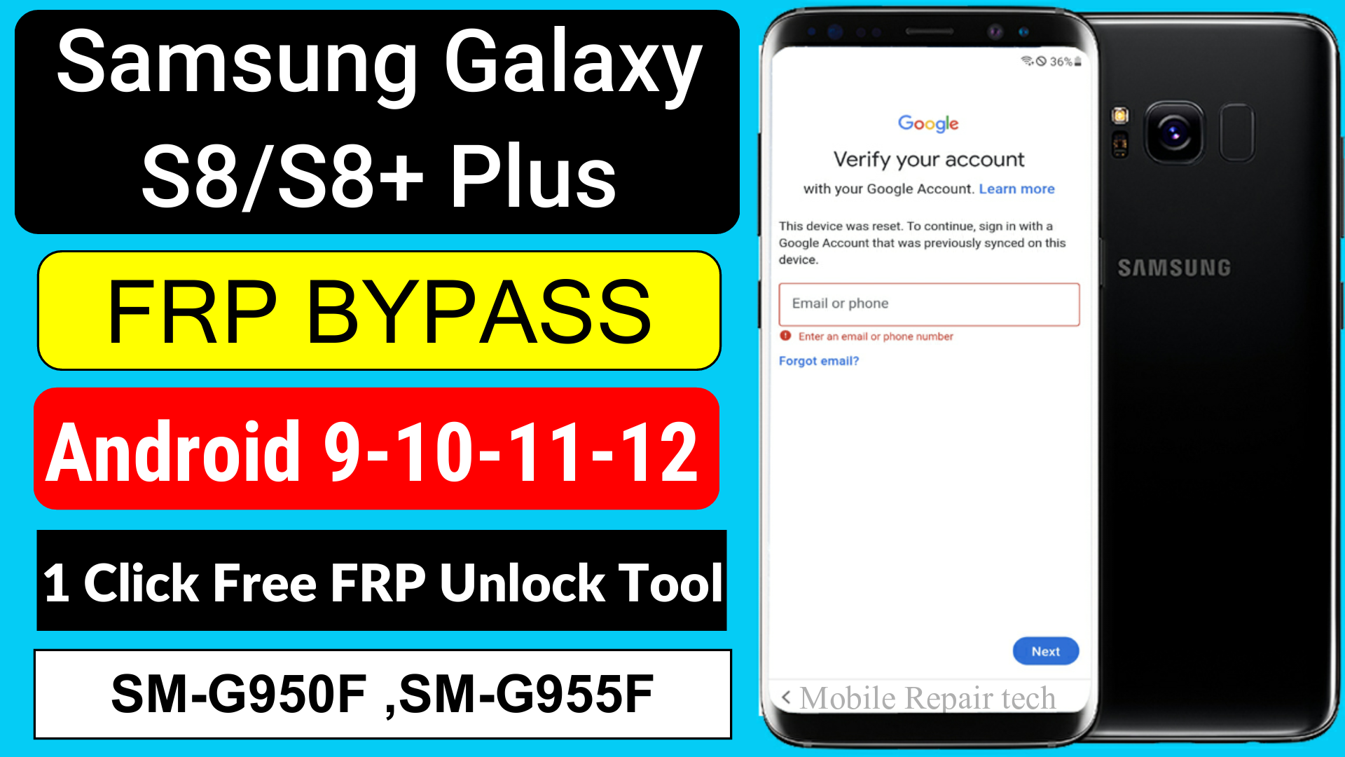 Samsung Galaxy S8/S8+ FRP Unlock tool 2022 | Samsung s8 Plus FRP 