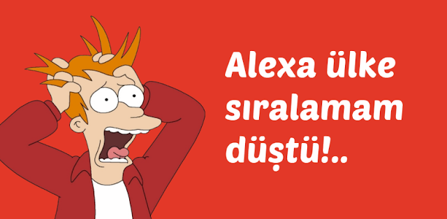 Alexa ülke (tr) sıralamam düştü