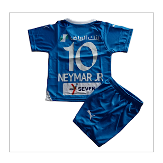 Jual Setelan Jersey Anak Neymar Jr  Al Hilal Home 2023/2024 di toko jersey jogja sumacomp, harga murah barang berkualitas