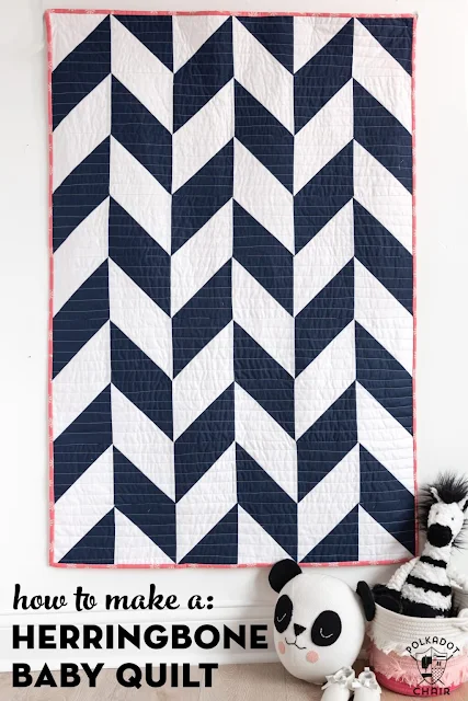 black and white herringbone quilt pattern