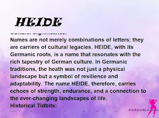▷ meaning of the name HEIDE (✔)