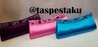 Tas Pesta Ungu Biru Pink Cantik