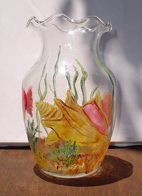 Glass Painting Flowers Style