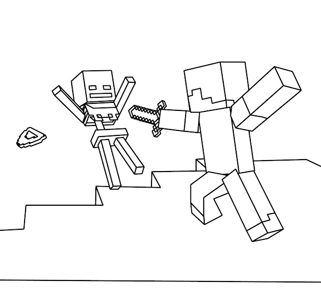 excellent minecraft coloring pages title=