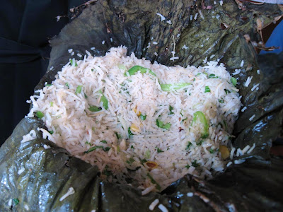 Lotus wrapped rice at Mainland China Pune