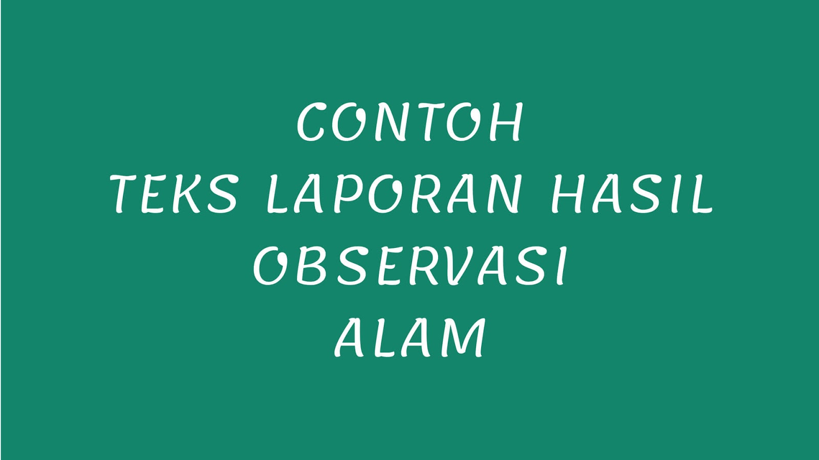 5 Contoh Teks Laporan Hasil Observasi Alam Bencana Lingkungan