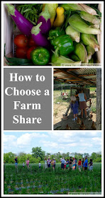 Factors to consider when choosing a Community Supported Agriculture (CSA) farm share.