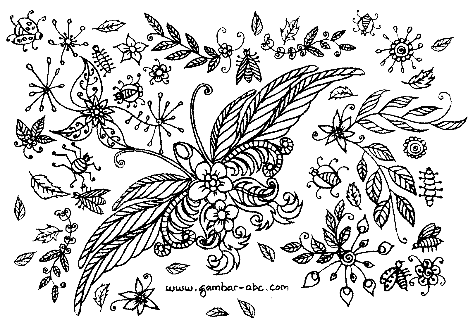 Kupu-Kupu Motif Bunga untuk Dewasa