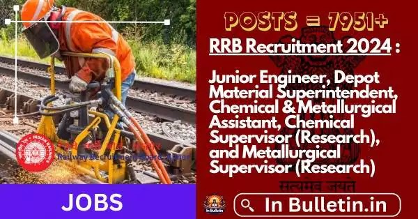RRB Recruitment 2024 for 7951 posts: Apply Now, Age limit, Fee, Eligibility, Complete Guide & Important Dates