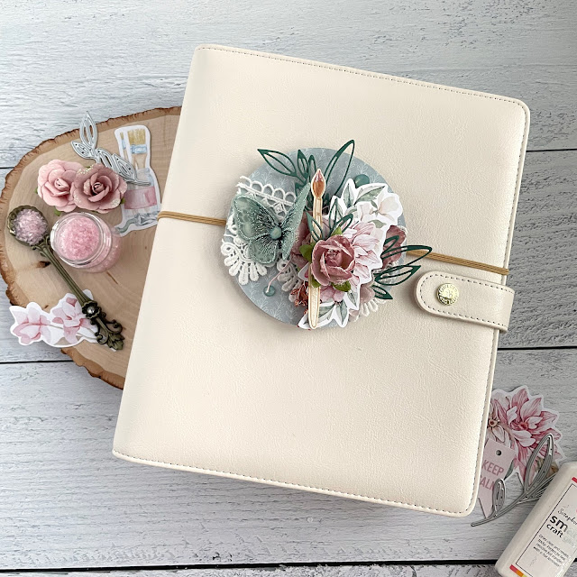 Planner embellishment made with P13's Let Creativity Bloom collection