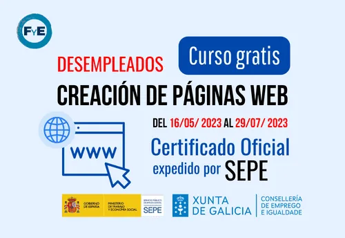 Curso gratis para desempleados de creación de páginas web