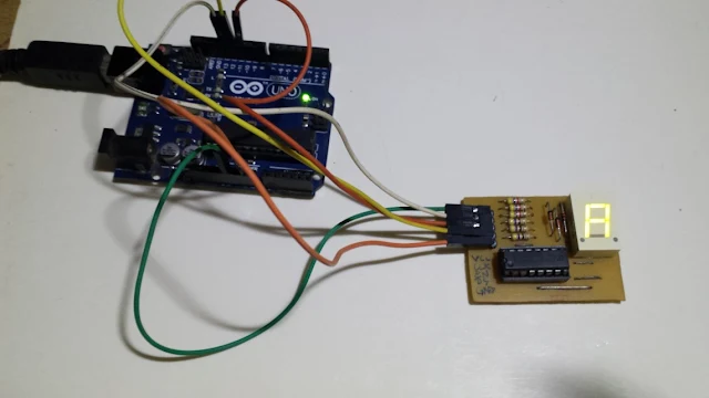 Making A Single 74HC595 Seven Segments Driver For Arduino PIC And AVR