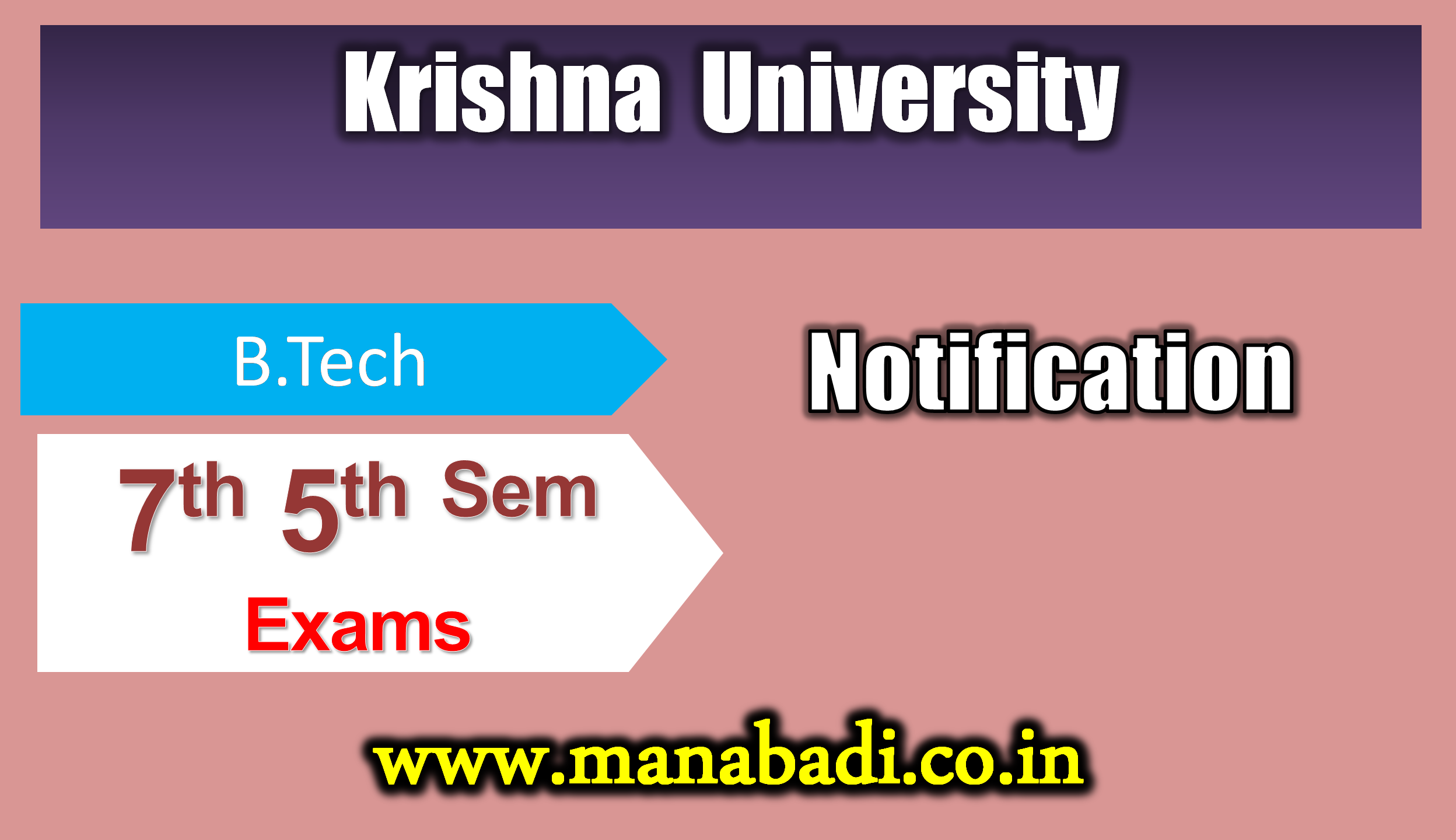 Krishna University B.Tech 7 and 5 sem Postponement of Exam Scheduled from 04-12-2023 Notification
