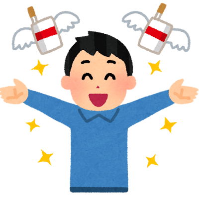 いろいろな禁煙のイラスト（男性・禁煙成功）