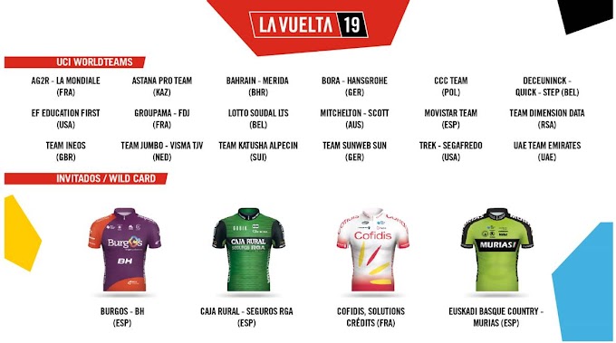 EQUIPOS INVITADOS A LA VUELTA A ESPAÑA 2019