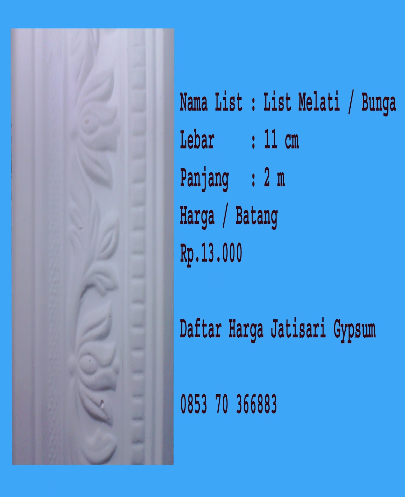 Daftar Harga  Pasang List  dan Harga  Jual List  Gypsum  Dan 