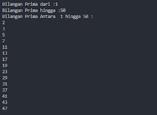 Output Bilangan Prima Python