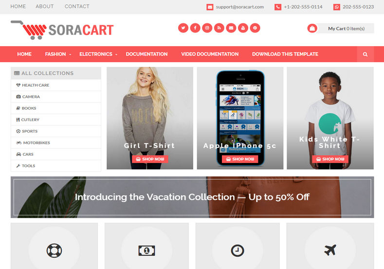 SoraCart Blogger Template