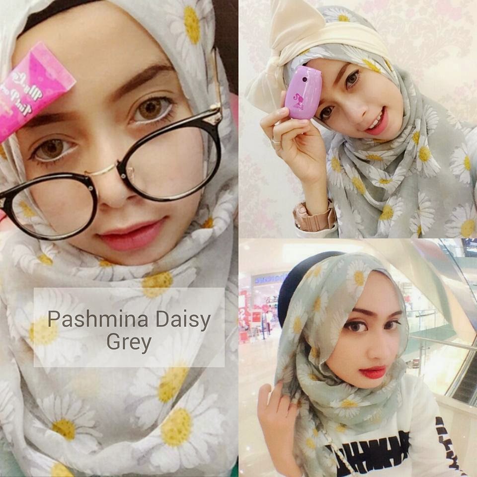 24 Gambar Lengkap  Pashmina Daisy Paling Update