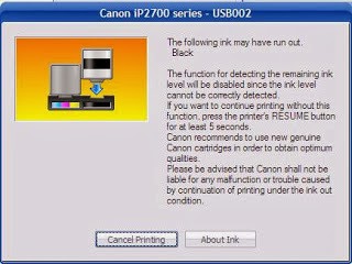 Cara Mengatasi Printer Canon iP2770 Blinking Orange 16 Kali